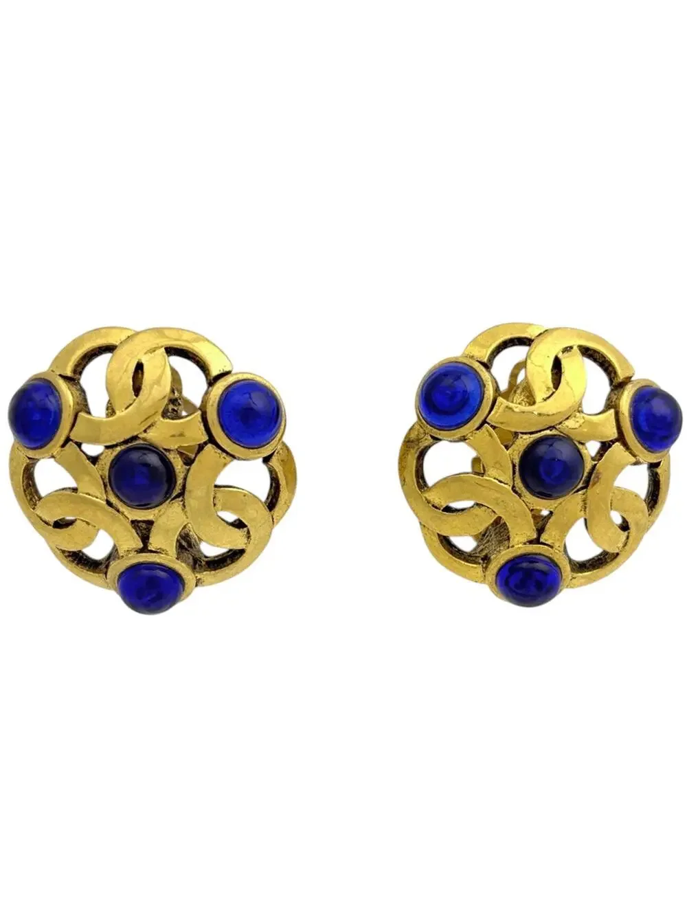 Chanel Cc Logo Clip-On Earrings Metal #327536C74B